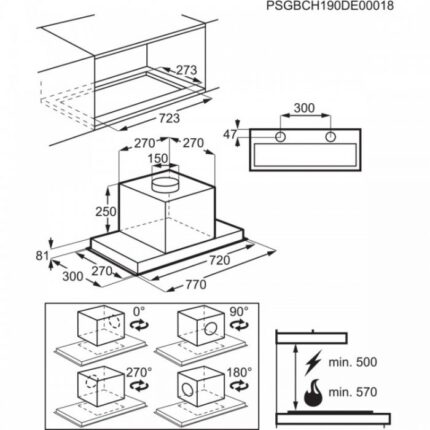 Абсорбатор за пълно вграждане Electrolux LFG719X