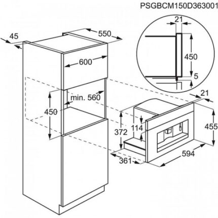 Кафемашина за вграждане Electrolux KBC65X