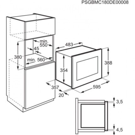 Микровълнова за вграждане Electrolux LMS4253TMW