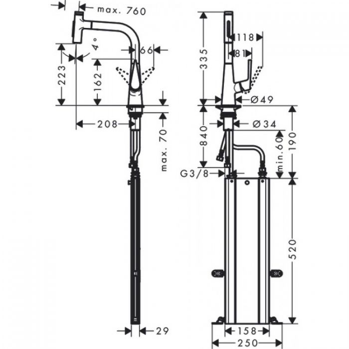 Смесител за кухня hansgrohe M5117-H220 – 73868000