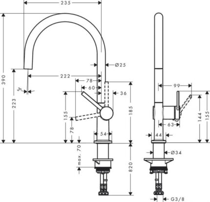 Кухненски смесител hansgrohe Talis MB54-H220 – 72804670